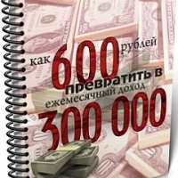Как 600 рублей превратить в ежемесячный доход в 300.000