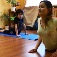 Занятие йога "Мама+малыш"