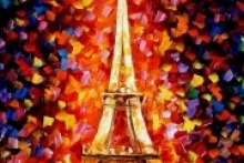 Мастер-класс масло на холсте Париж, копия картины Афремова