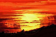 Мастер-класс по живописи маслом "Необыкновенный закат"