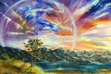 Мастер-класс по живописи маслом "Пробуждение — Вселенная внутри нас" Яна Киверская